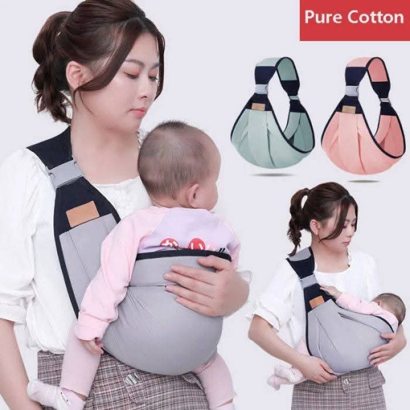 New Cotton Adjustable Baby Sling Carrier Bag ( Green )