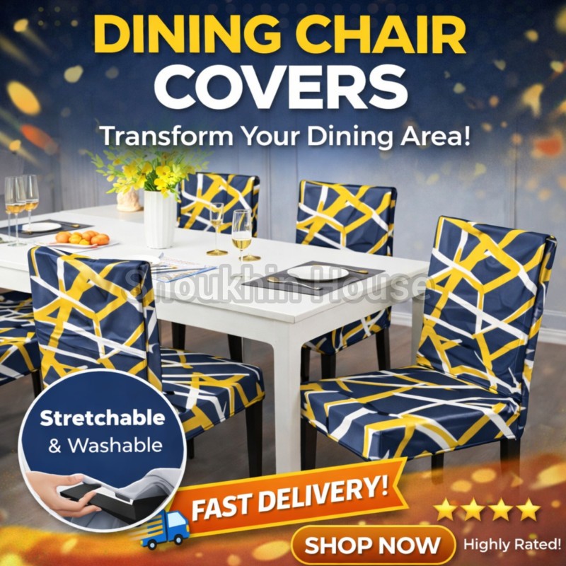 Yellow Design Chair Cover